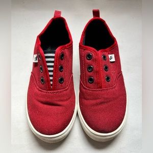 Abercrombie Kids No Lace Red Sneakers Sz 11